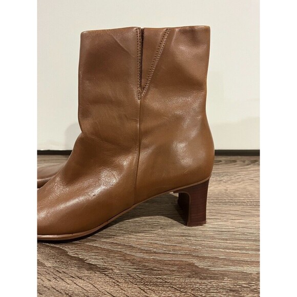 Vintage 90’s Diba Boots Women’s Tan Leather Square Toe Booties Bohemian Sz 8.5 - Picture 7 of 16